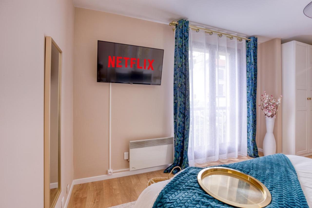 Studio Hotel - Lit King Size - Parking - Wifi - Proche Cdg Livry-Gargan Buitenkant foto